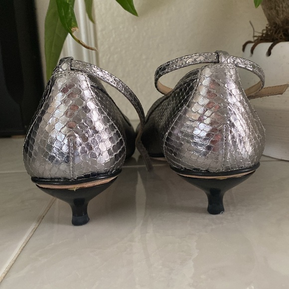 Kate Spade leather silver kitten heel maryjanes - Picture 4 of 8